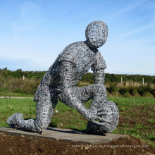 2018 hochwertige Gartendekoration Edelstahl Draht Skulptur